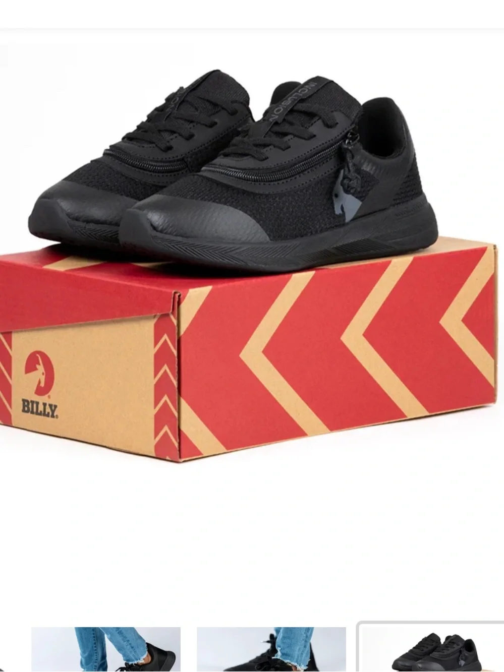 Billy Footwear Kids Black Sport Inclusion One Sneaker